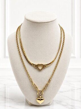 Stainless Steel Cuban Necklace Set Non-Tarnish